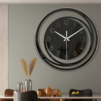 Black Acrylic Minimalist Wall Clock