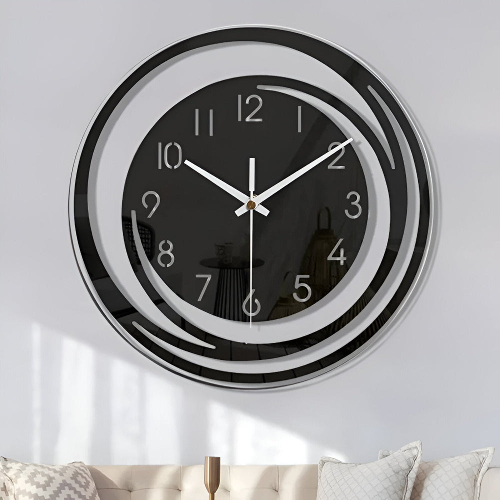 Black Acrylic Minimalist Wall Clock