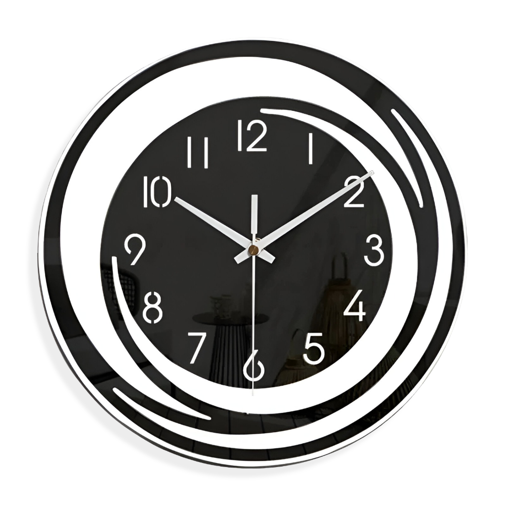 Black Acrylic Minimalist Wall Clock