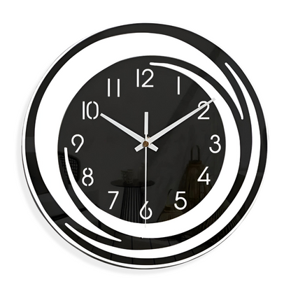 Black Acrylic Minimalist Wall Clock