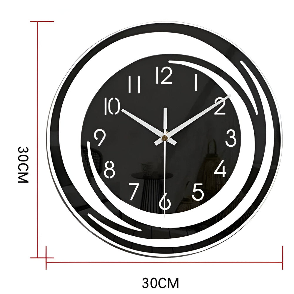 Black Acrylic Minimalist Wall Clock