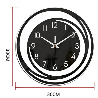 Black Acrylic Minimalist Wall Clock