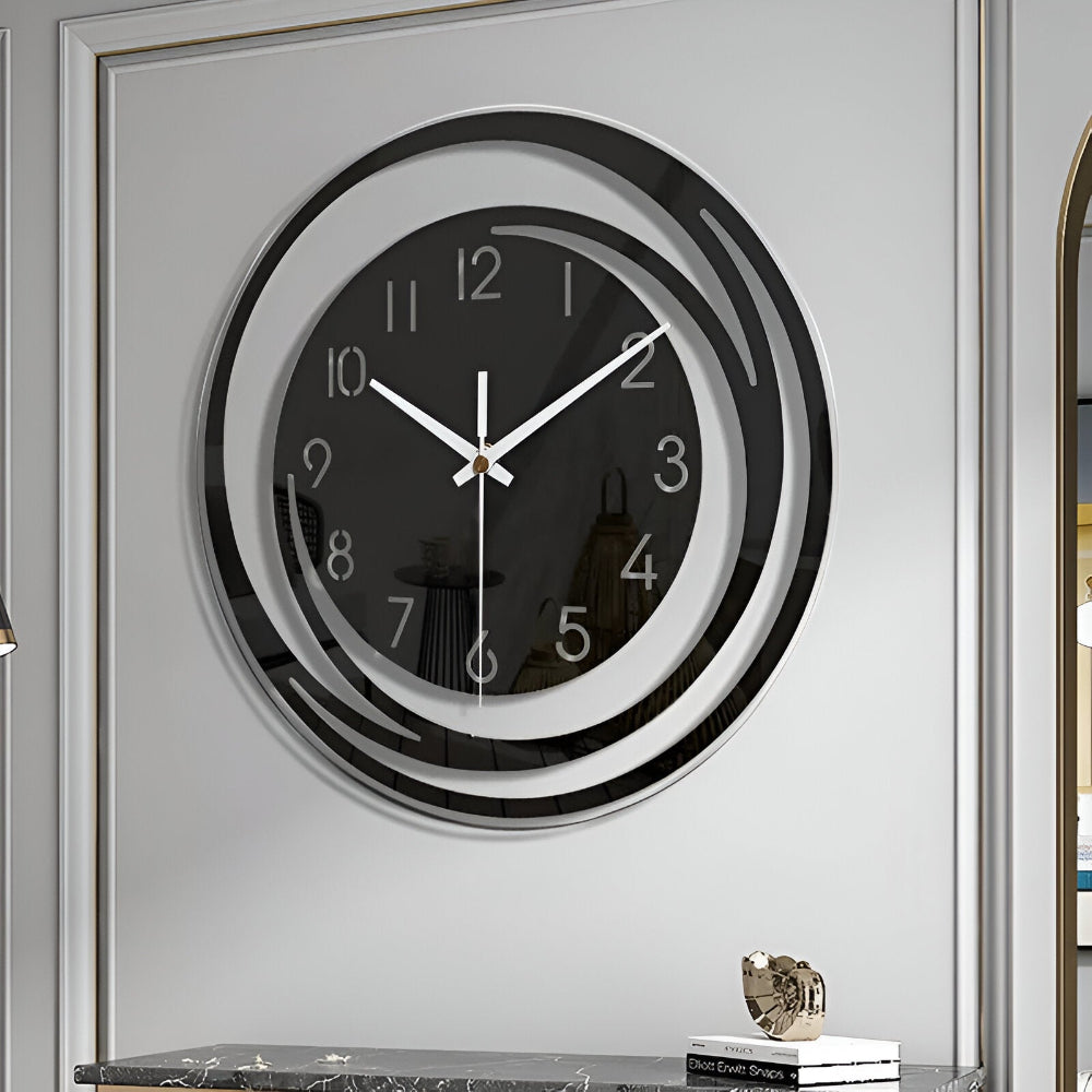 Black Acrylic Minimalist Wall Clock