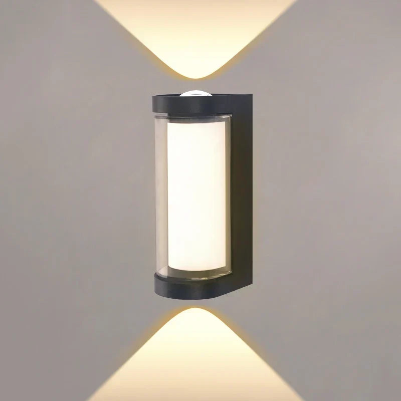 Black Aluminium Up and Down LED Wall Light