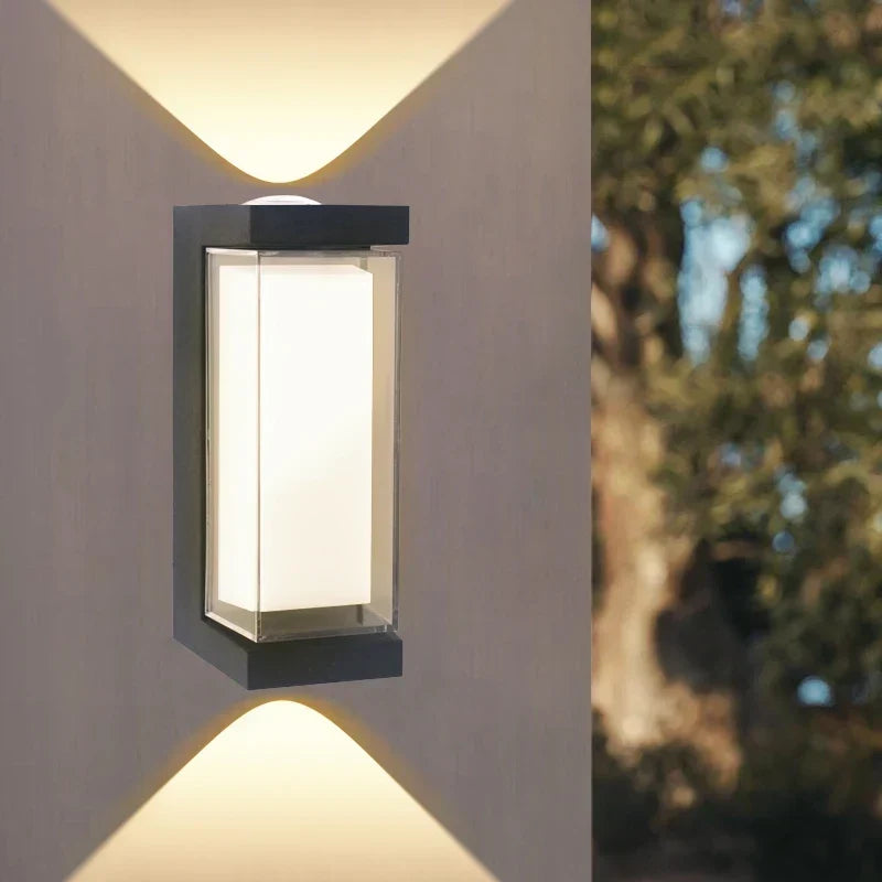 Black Aluminium Up and Down LED Wall Light