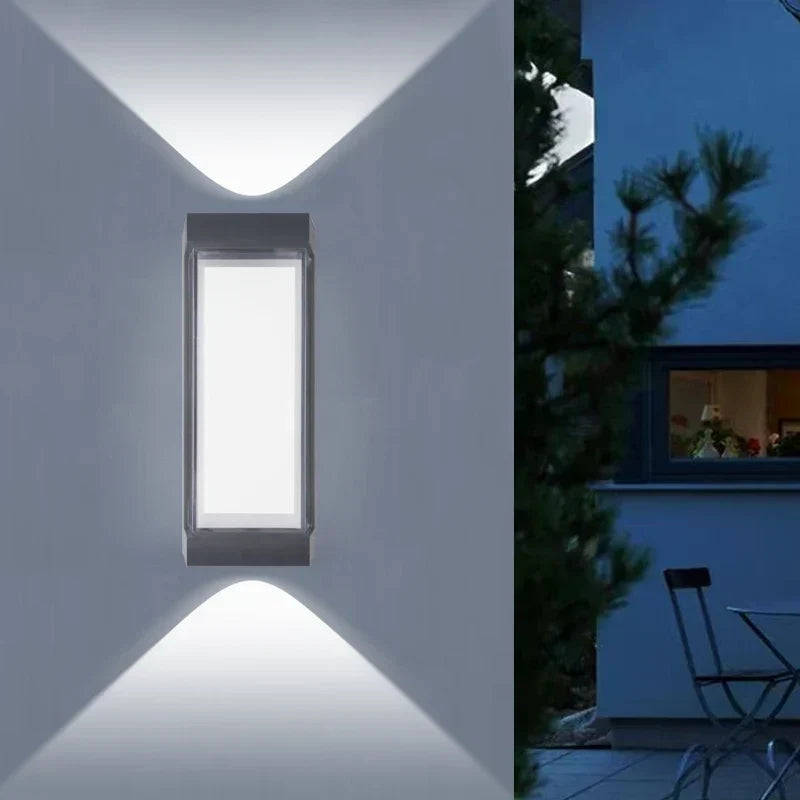 Black Aluminium Up and Down LED Wall Light