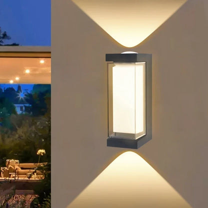 Black Aluminium Up and Down LED Wall Light