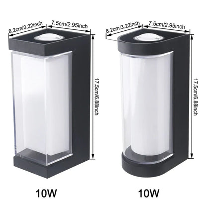 Black Aluminium Up and Down LED Wall Light