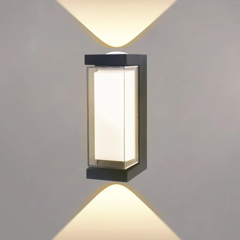 Black Aluminium Up and Down LED Wall Light