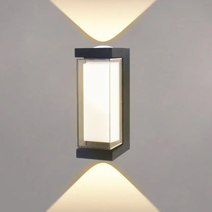 Black Aluminium Up and Down LED Wall Light