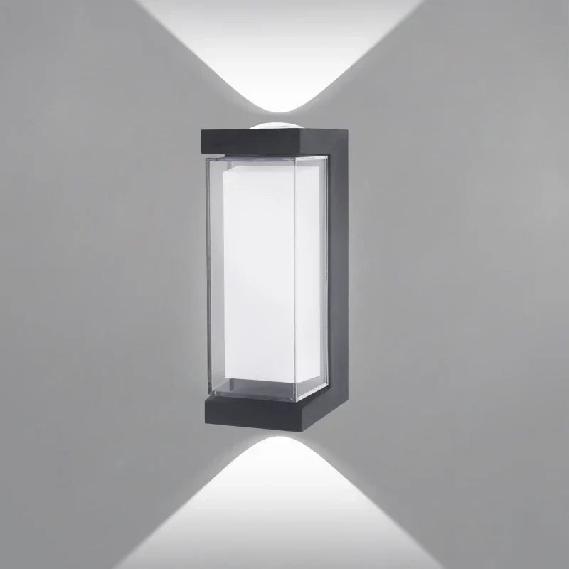 Black Aluminium Up and Down LED Wall Light