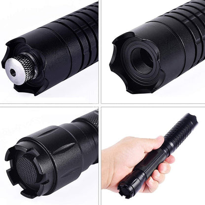 Blue Laser Flashlight with Adjustable Focus and Aluminium Housing