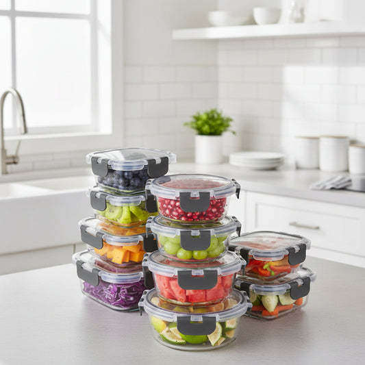 Borosilicate Glass Meal Prep Containers with Airtight Lids