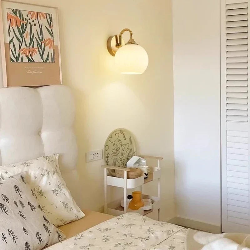Lampada da parete in vetro scanalato cromato