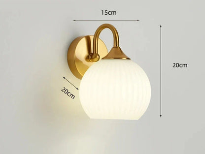 Lampada da parete in vetro scanalato cromato
