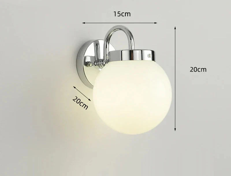 Lampada da parete in vetro scanalato cromato