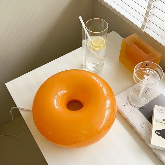 Circular Glass and Metal LED Table Wall Lamp
