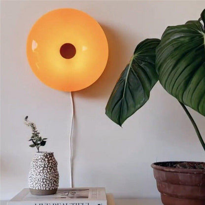 Circular Glass and Metal LED Table Wall Lamp