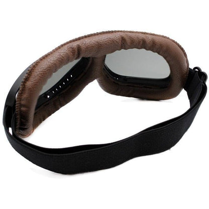 Classic Pilot Biker Goggles with Vintage Design and Multiple Lens Colours