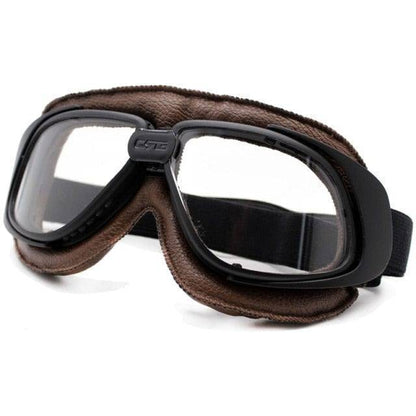 Classic Pilot Biker Goggles with Vintage Design and Multiple Lens Colours