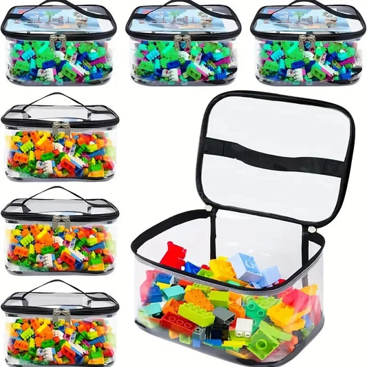 Clear Mesh Toy Organizer Bag with Zipper