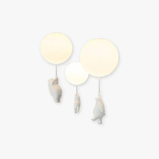 CloudBear Kids Ceiling Light Bear Balloon LED Pendant for Nursery and Bedroom