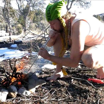 Collapsible Stainless Steel Fire Blowpipe with Telescopic Design for Camping