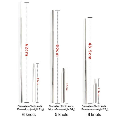 Collapsible Stainless Steel Fire Blowpipe with Telescopic Design for Camping