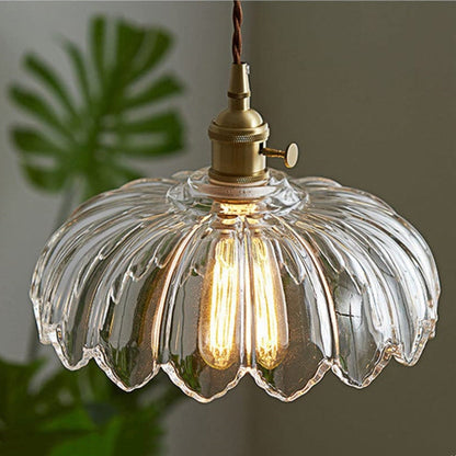 Coloured Glass Flower Pendant Light