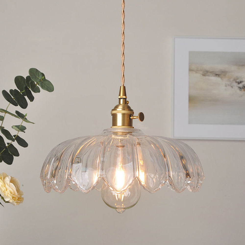 Coloured Glass Flower Pendant Light