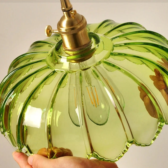 Coloured Glass Flower Pendant Light