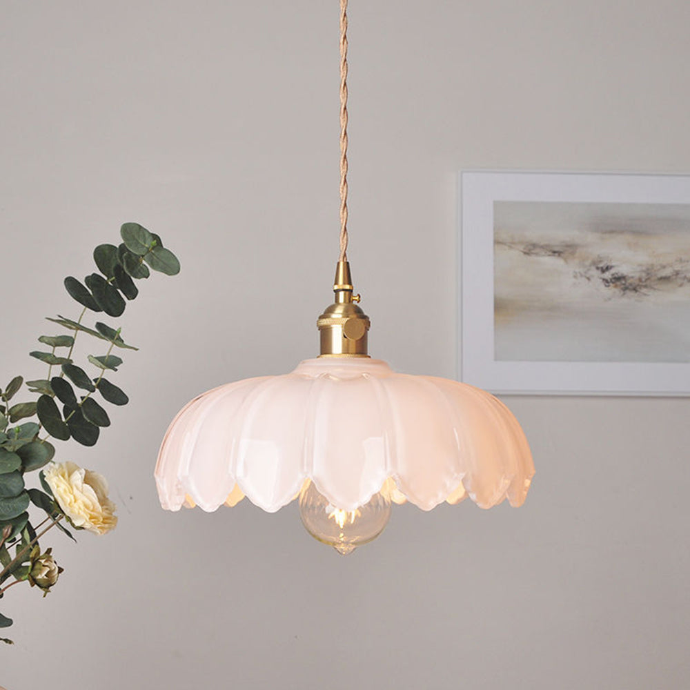 Coloured Glass Flower Pendant Light