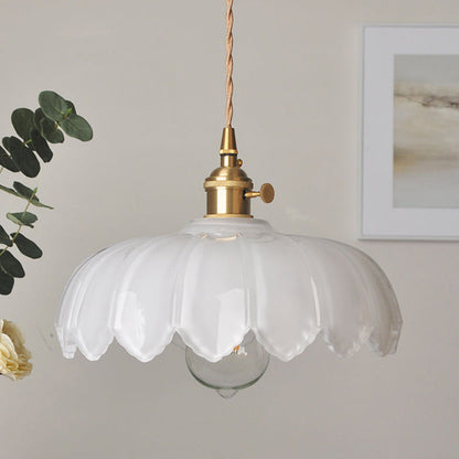 Coloured Glass Flower Pendant Light