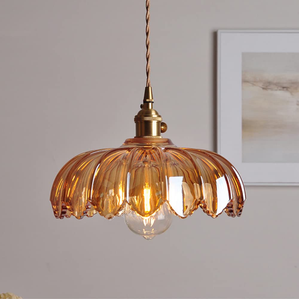 Coloured Glass Flower Pendant Light