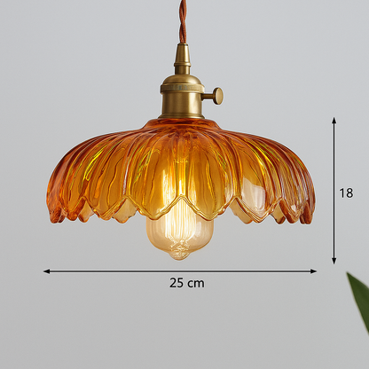 Coloured Glass Flower Pendant Light