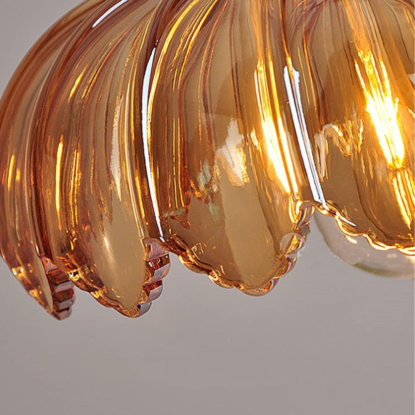 Coloured Glass Flower Pendant Light