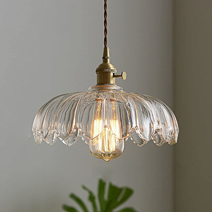 Coloured Glass Flower Pendant Light