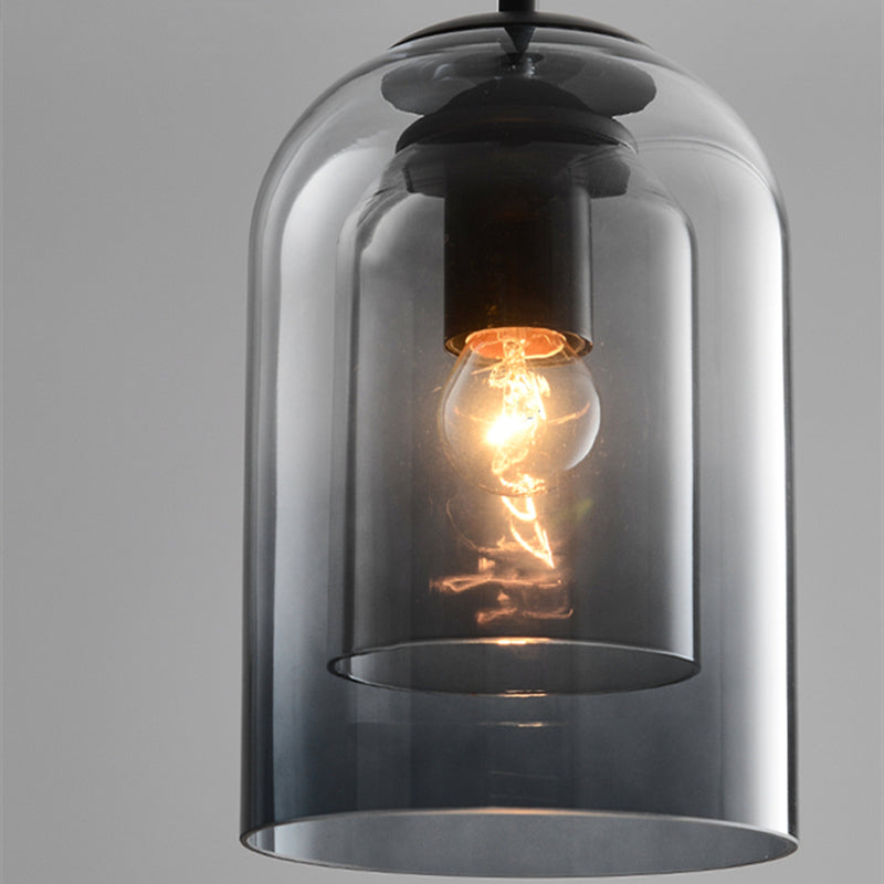 Coloured Glass Pendant Light with Adjustable Cord