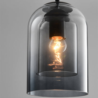 Coloured Glass Pendant Light with Adjustable Cord