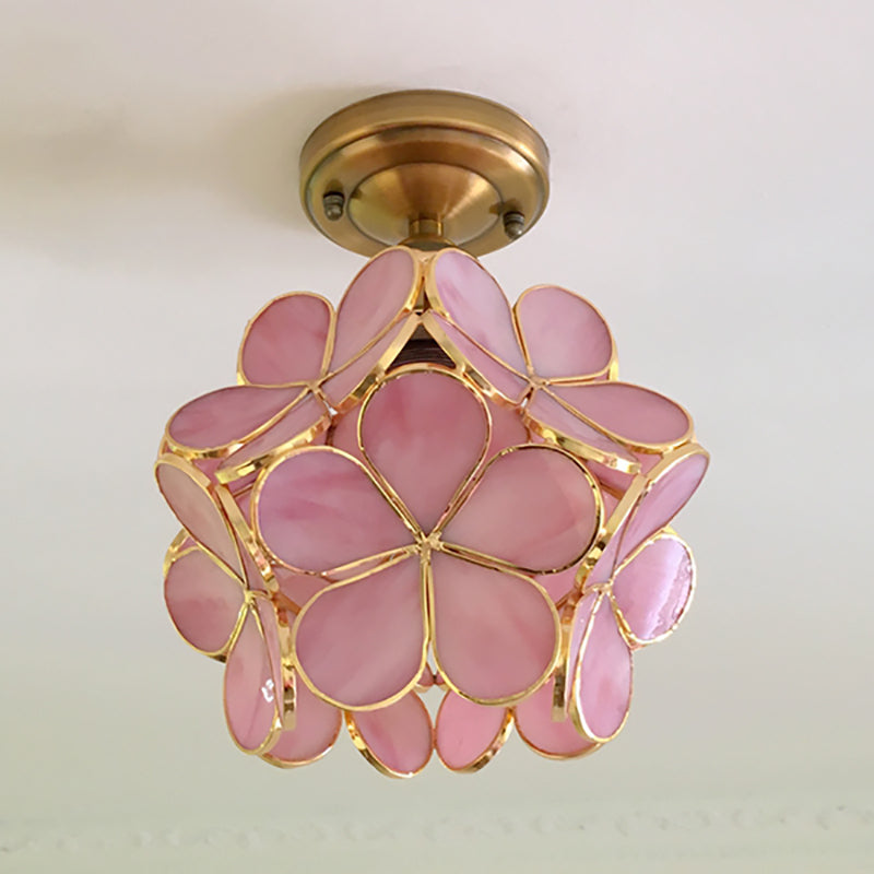 Colourful Flower Flush Mount Ceiling Light