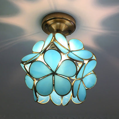 Colourful Flower Flush Mount Ceiling Light