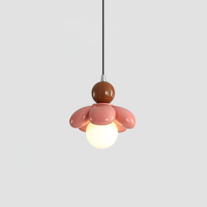 Colourful Flower-Shaped Resin Pendant Lamp with G9 Socket