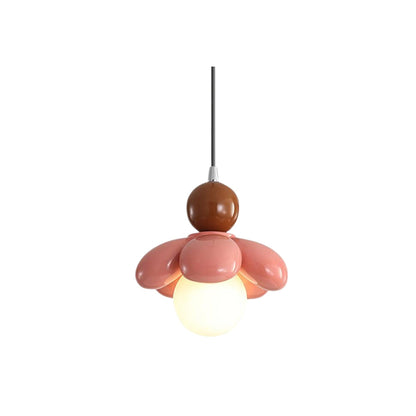Colourful Flower-Shaped Resin Pendant Lamp with G9 Socket