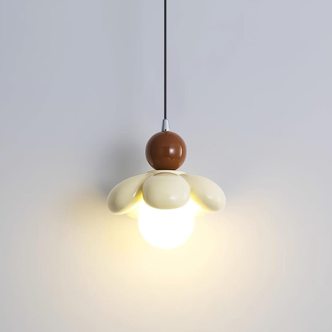 Colourful Flower-Shaped Resin Pendant Lamp with G9 Socket