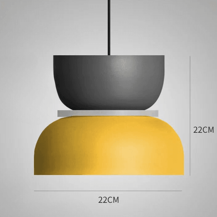 Colourful Nordic Metal Pendant Light with Built-In LED