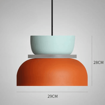 Colourful Nordic Metal Pendant Light with Built-In LED