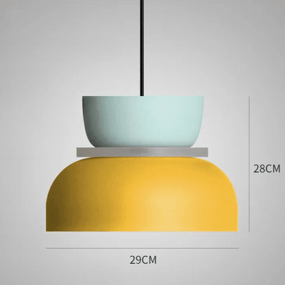 Colourful Nordic Metal Pendant Light with Built-In LED