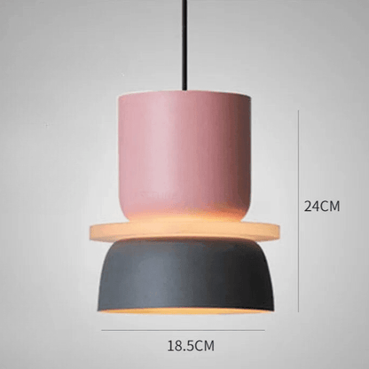 Colourful Nordic Metal Pendant Light with Built-In LED