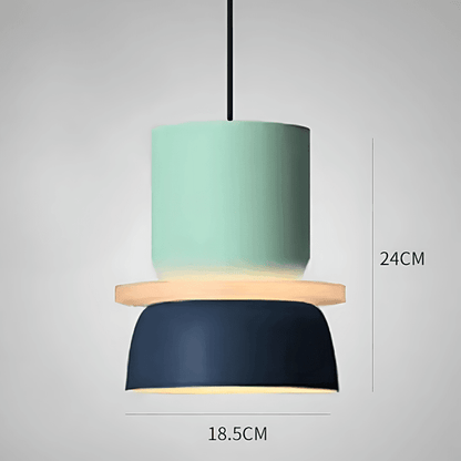Colourful Nordic Metal Pendant Light with Built-In LED