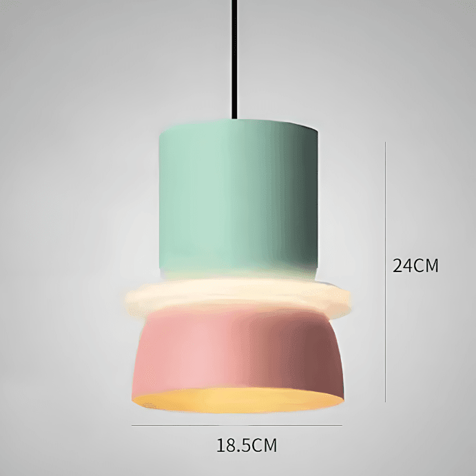 Colourful Nordic Metal Pendant Light with Built-In LED